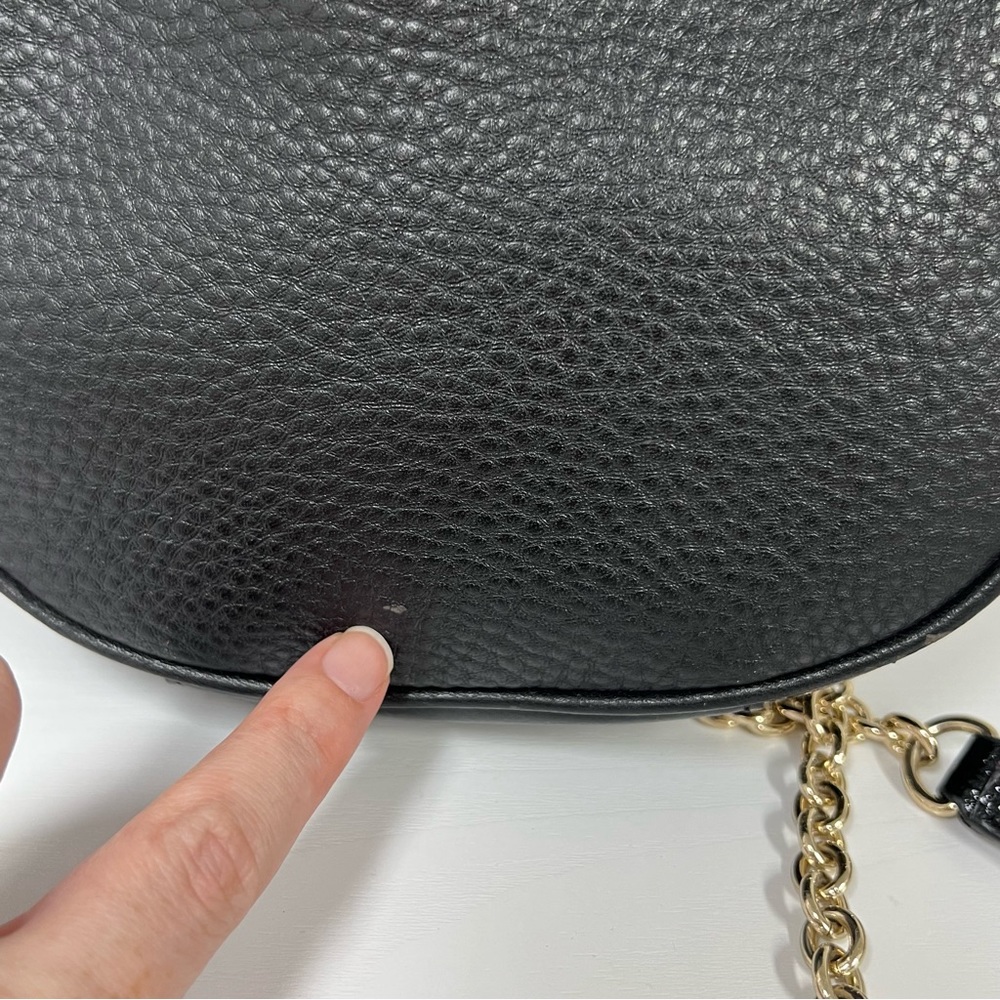 Diane Von Furstenberg Black Crossbody Bag with Gold Accents - Picture 3 of 8